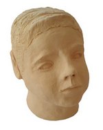 Getöpferter Kopf: Agnes Tütel