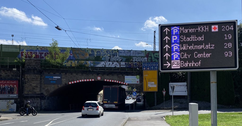 Wartung beeinträchtigt das Parkleitsystem