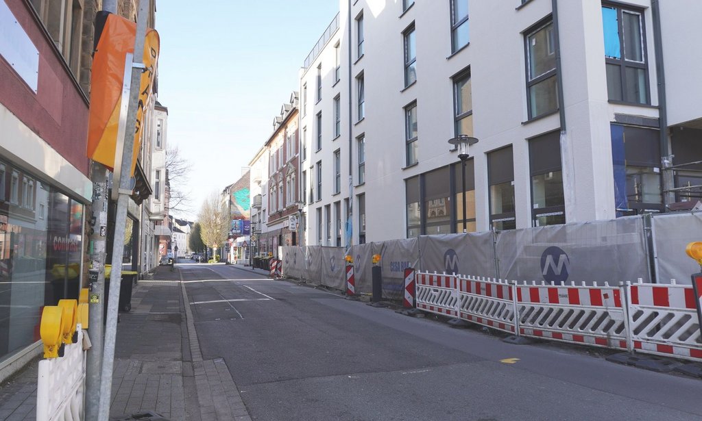 Letzte halbseitige Sperrung in der Friedensstraße
