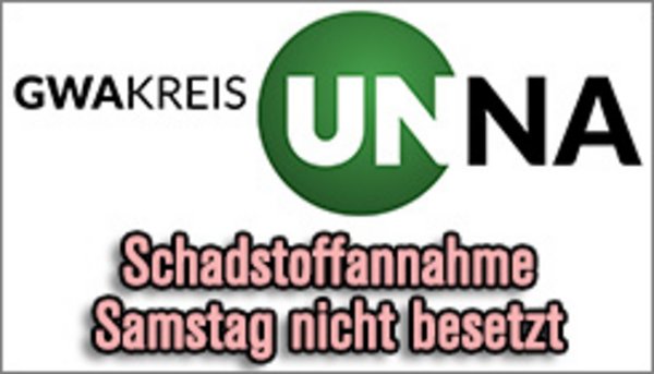 Schadstoffannahme Samstag nicht besetzt