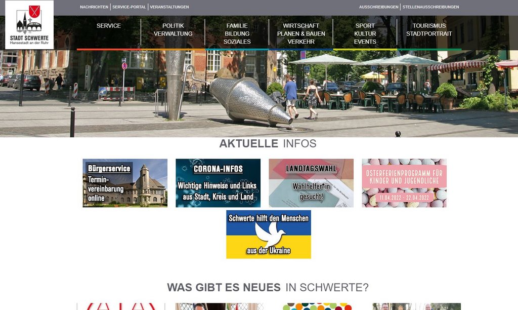 Hilfe für Flüchtlinge: Informationen auf der Homepage der Stadt