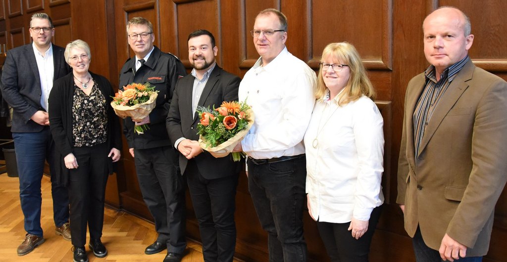 Ruhestand und Jubiläum: Bürgermeister würdigte zwei Mitarbeiter