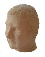 Getöpferter Kopf: Klara Röhrscheidt