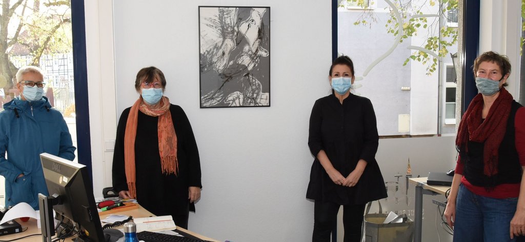 Im Büro der MitMachStadt: Das Bild des Monats ein Zeichen für die Kunst